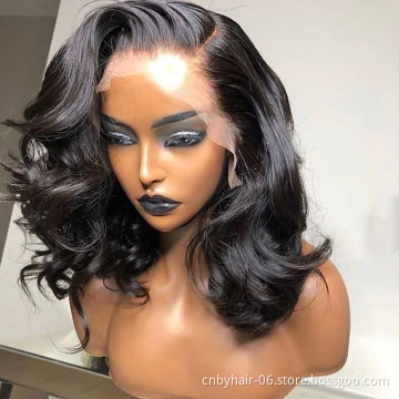 Short Loose Body Wave Wavy Lace Front Human Hair Wigs for Black Women Full Hd Frontal Wig Human Hair Ocean Wave Bob Wigs